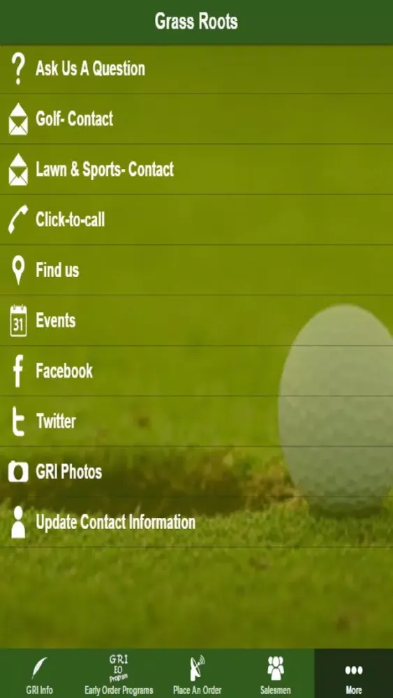 Captures d'écran de Grass Roots Turf Products