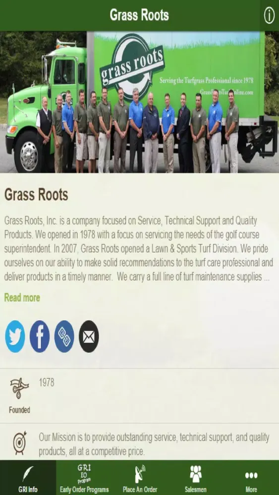 Captures d'écran de Grass Roots Turf Products
