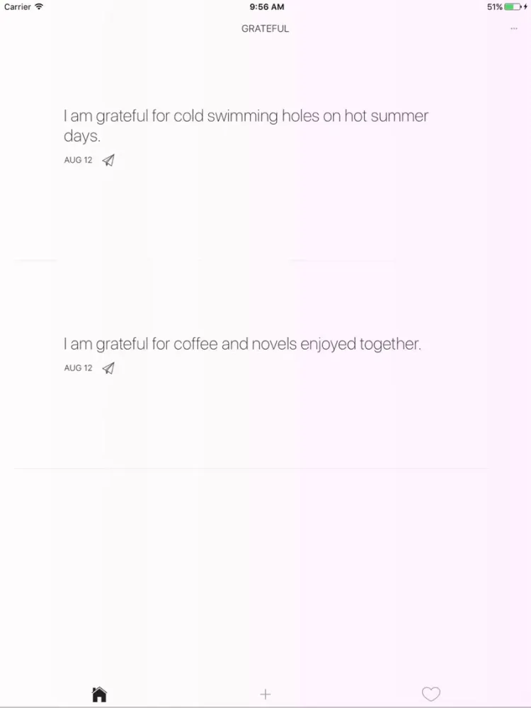 Ảnh chụp màn hình của Grateful. A Gratitude Journal iPad 