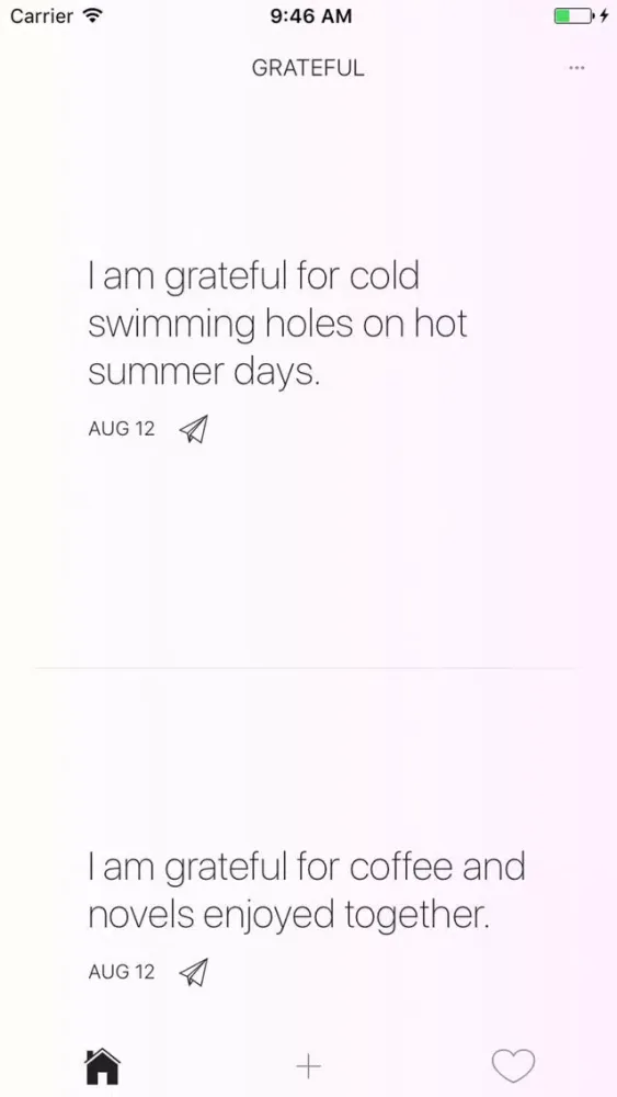 Ảnh chụp màn hình của Grateful. A Gratitude Journal