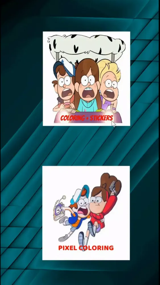 Capturas de tela do Gravity Falls Coloring