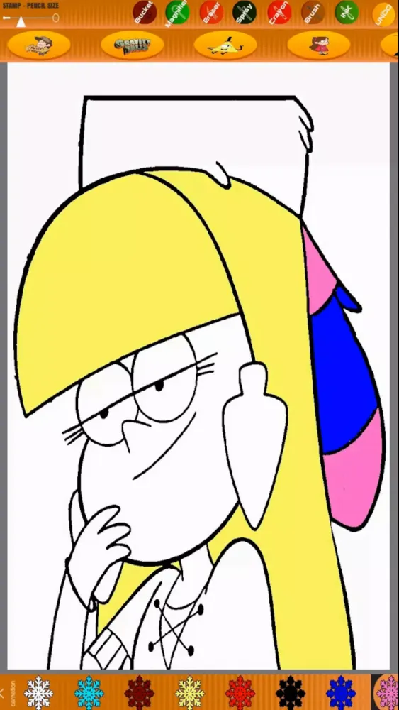 Capturas de tela do Gravity Falls Coloring