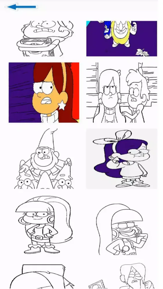 Capturas de tela do Gravity Falls Coloring