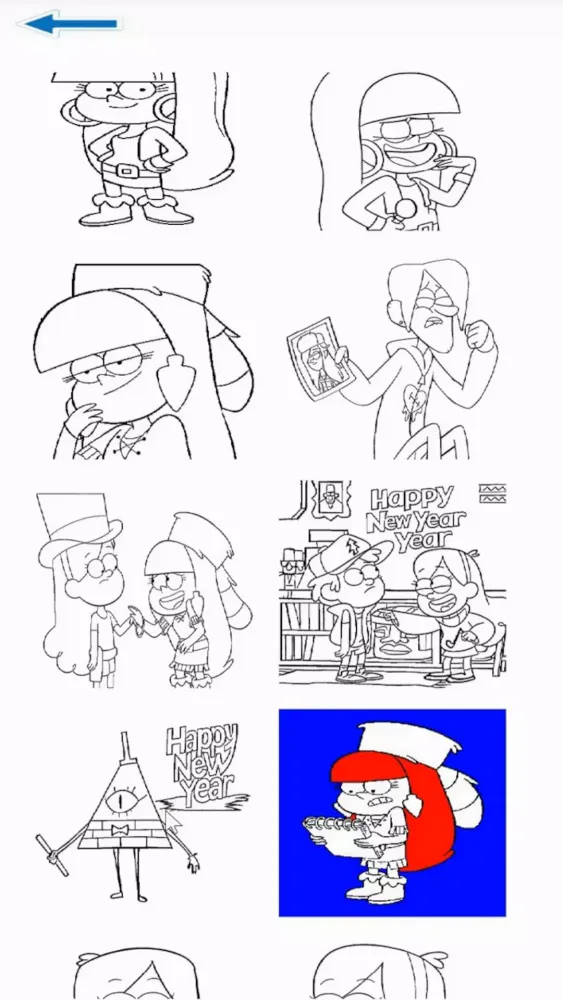 Capturas de tela do Gravity Falls Coloring