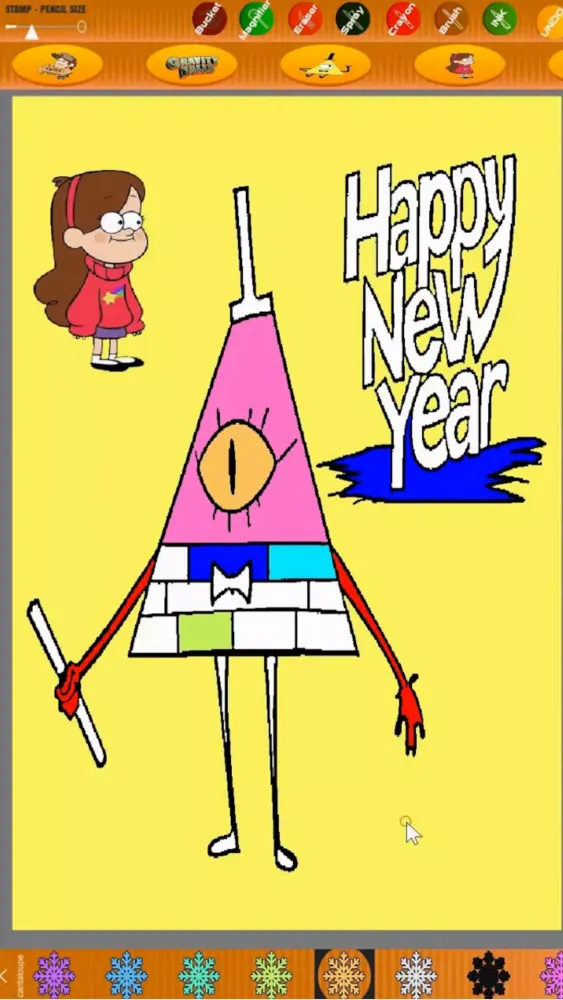Capturas de tela do Gravity Falls Coloring