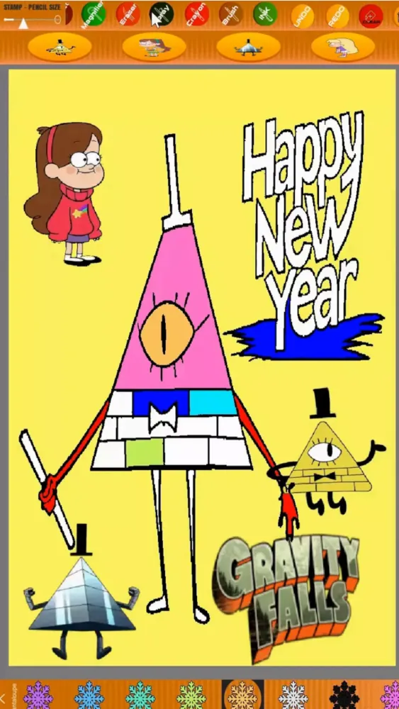 Capturas de tela do Gravity Falls Coloring