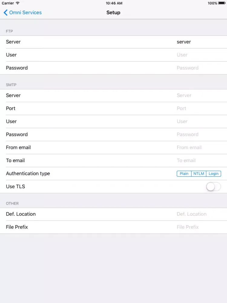 Omni Services App iPad  স্ক্রিনশট