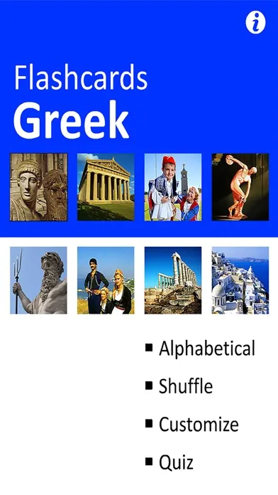 Capturas de tela do Greek Alphabet Flash Cards