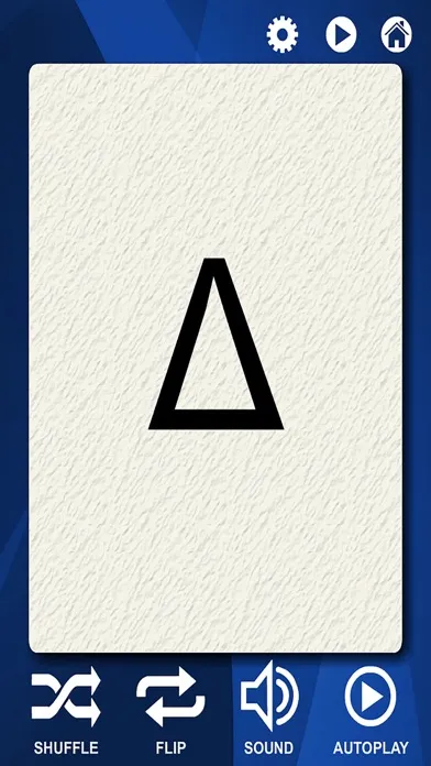 Capturas de tela do Greek Alphabet Flash Cards