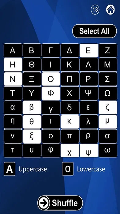 Capturas de tela do Greek Alphabet Flash Cards