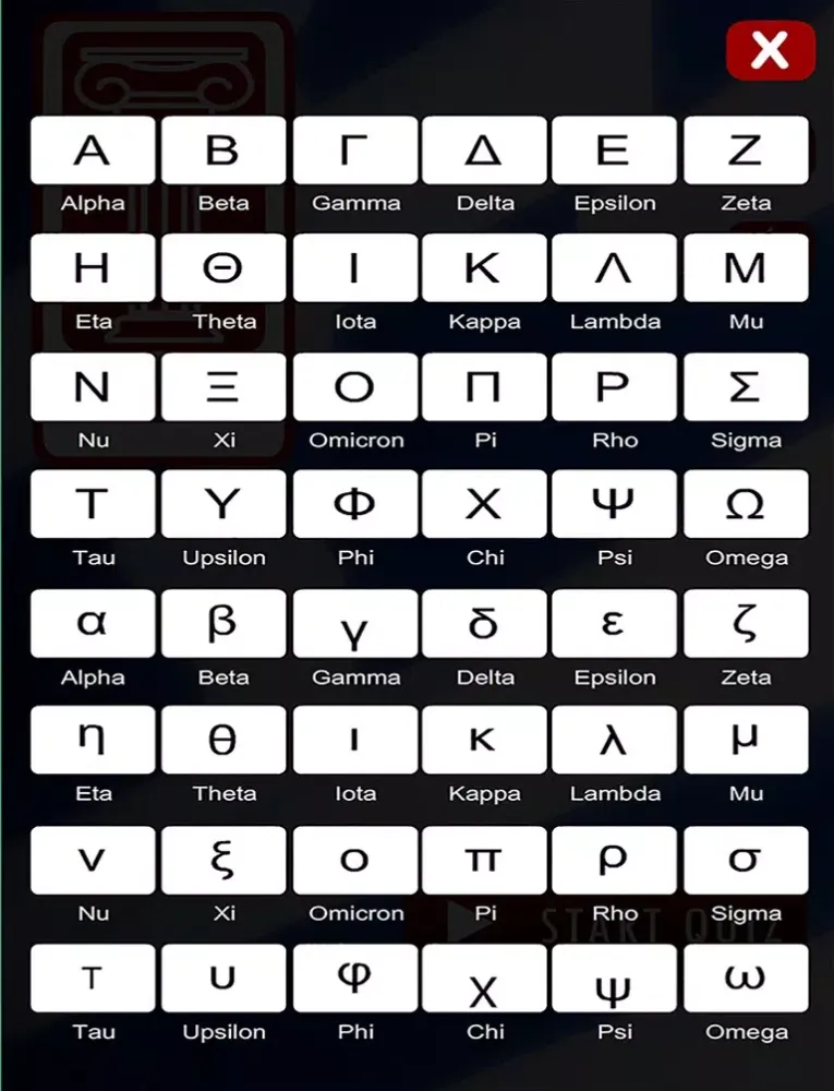 Greek Alphabet Quiz iPad  Screenshots