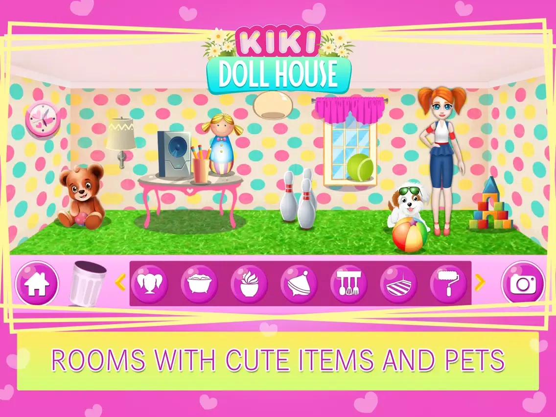 KiKi DollHouse Decoration Game iPad  Screenshots