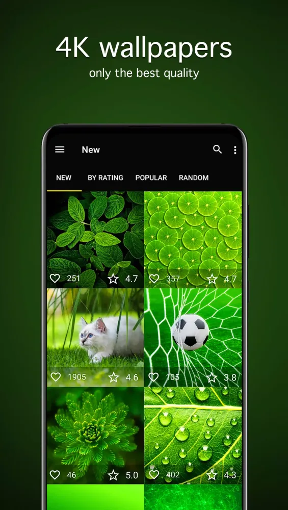 Tangkapan layar Green Wallpapers 4K
