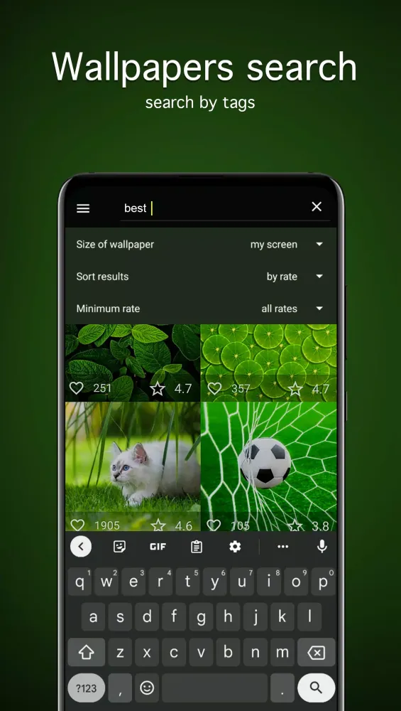 Tangkapan layar Green Wallpapers 4K