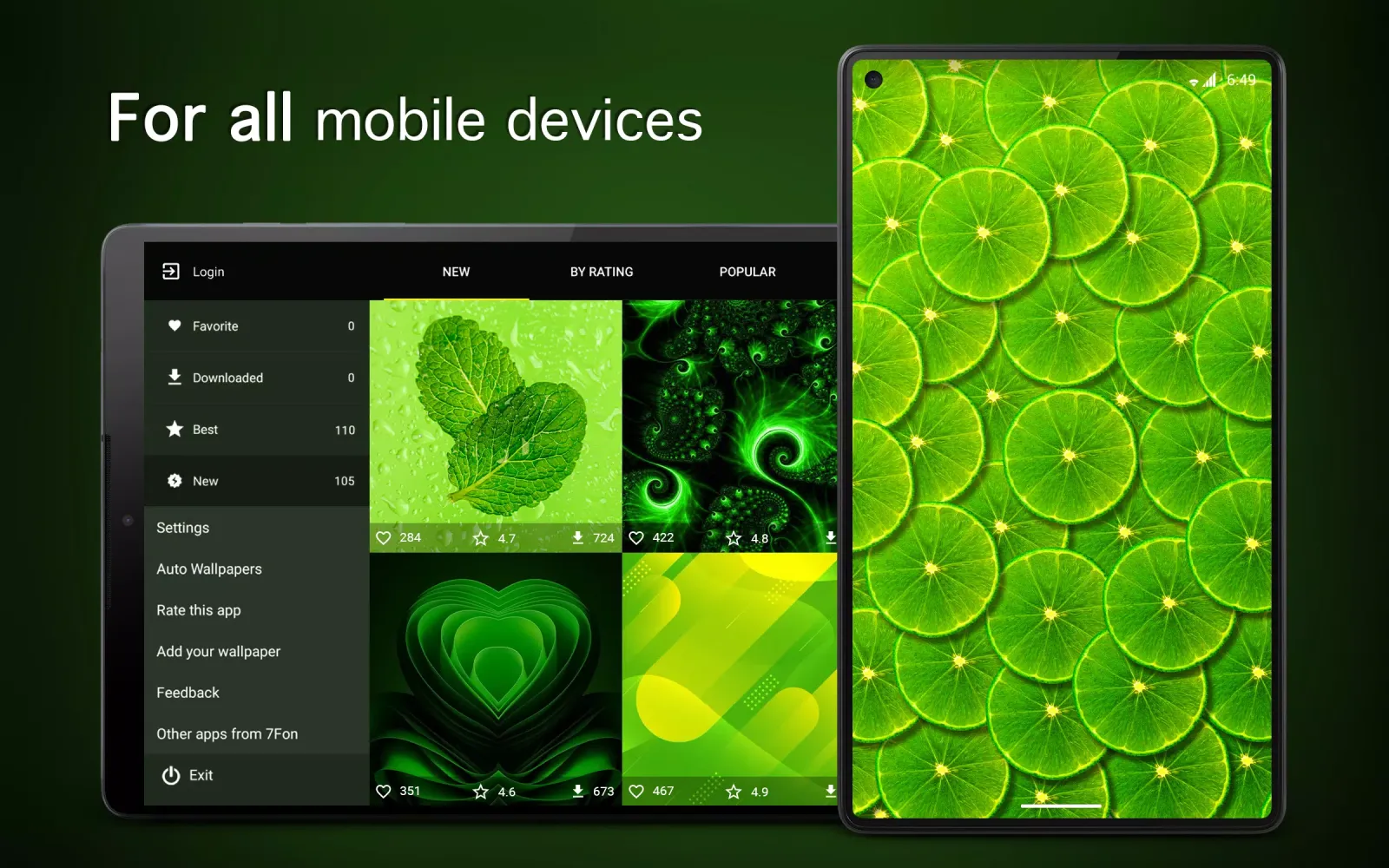 Tangkapan layar Green Wallpapers 4K
