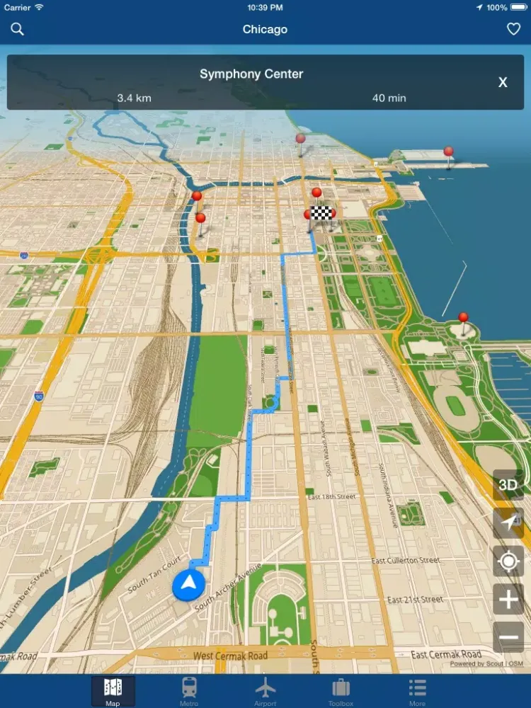 Capturas de pantalla de Chicago Offline Map - City Metro Airport iPad 
