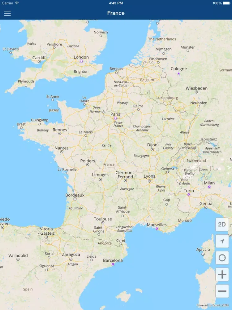 France Offline Travel Map iPad  স্ক্রিনশট
