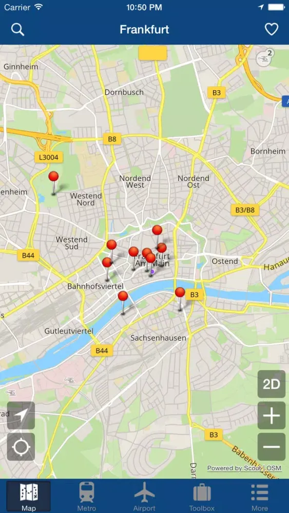 Tangkapan layar Frankfurt Offline Map - City Metro Airport