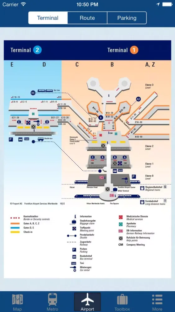 Tangkapan layar Frankfurt Offline Map - City Metro Airport
