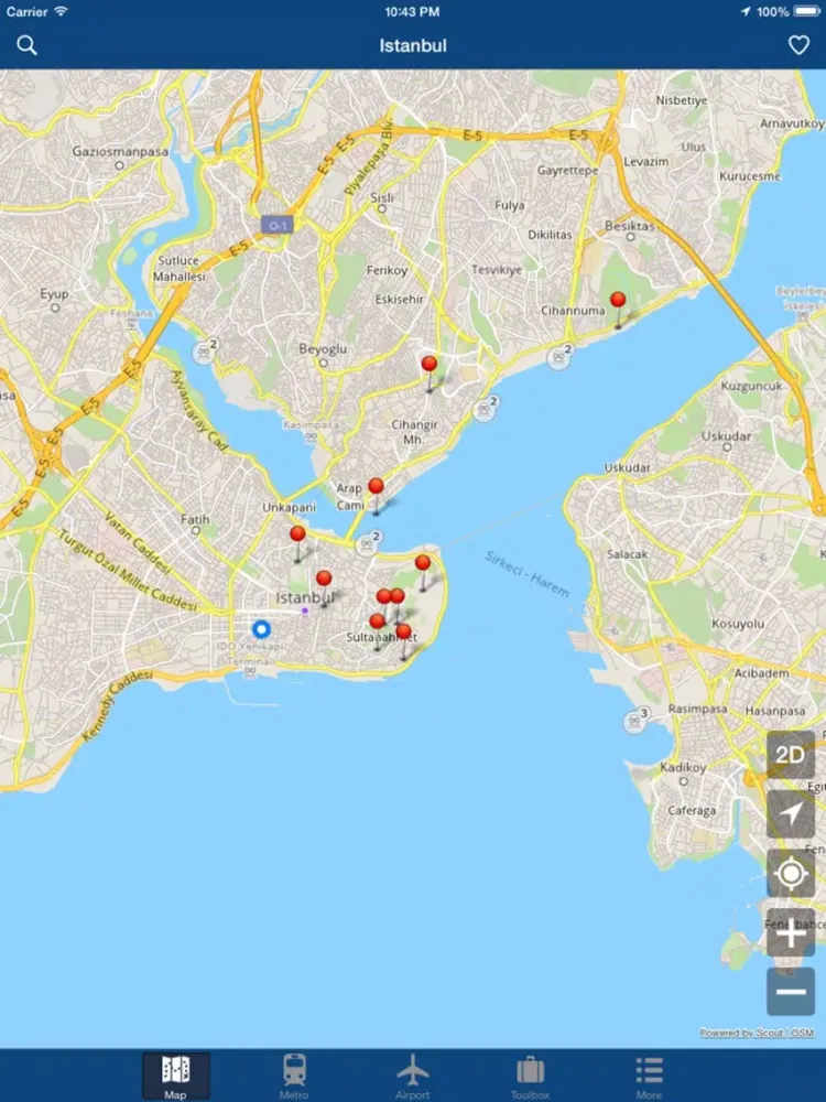 Istanbul Offline Map, Metro iPad 應用截圖