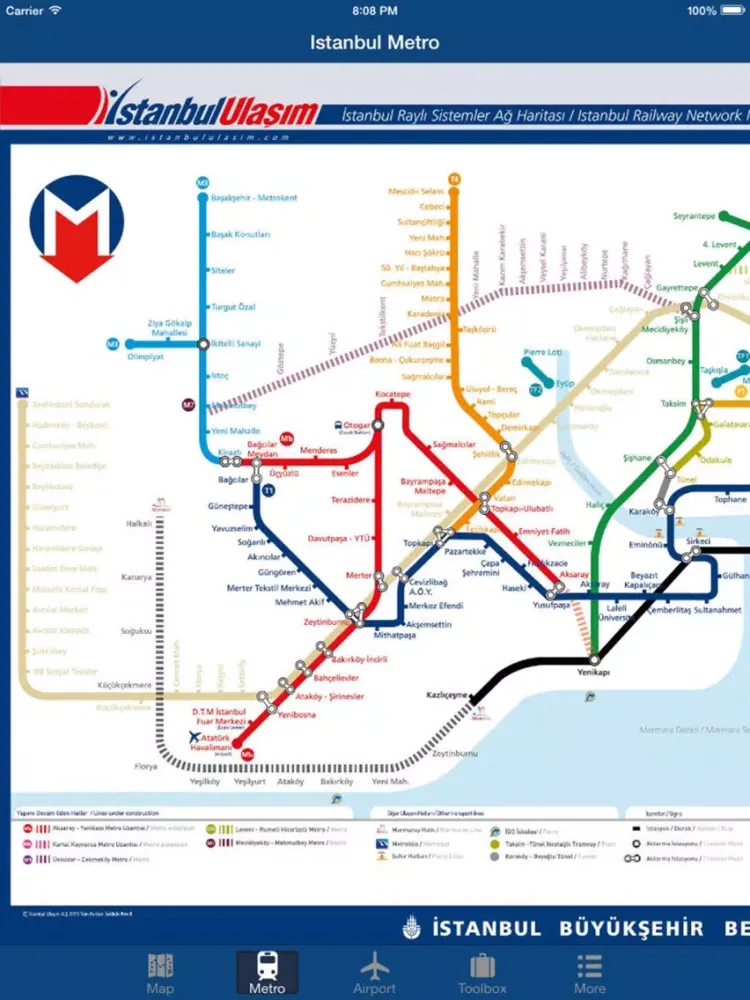 Istanbul Offline Map, Metro iPad 應用截圖