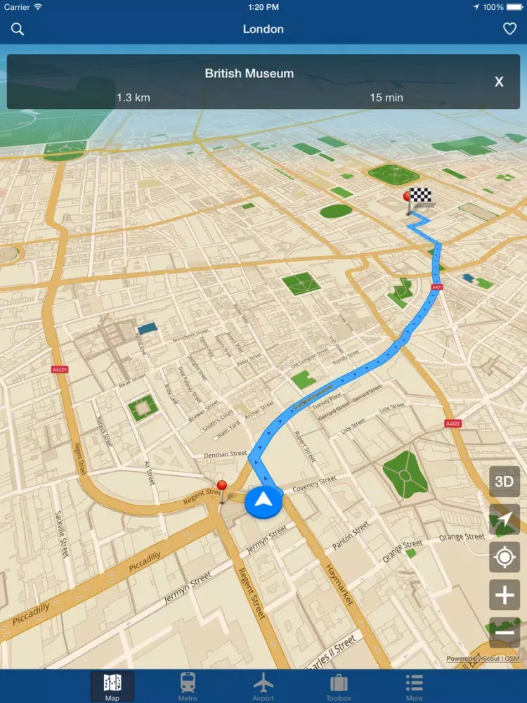 London Offline Map, Metro iPad  سکرین شاٹس