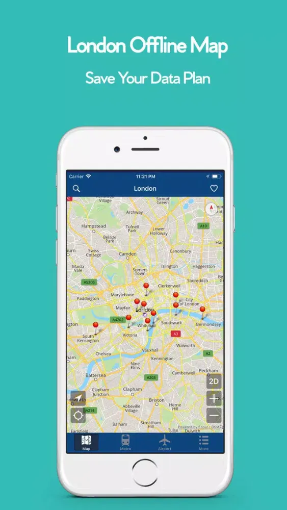 London Offline Map, Metro سکرین شاٹس