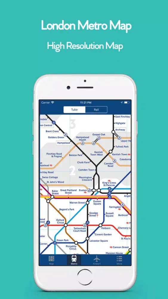London Offline Map, Metro سکرین شاٹس
