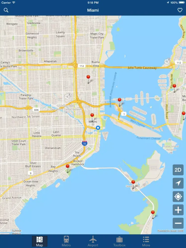 Tangkapan skrin Miami Offline Map - City Metro Airport iPad 