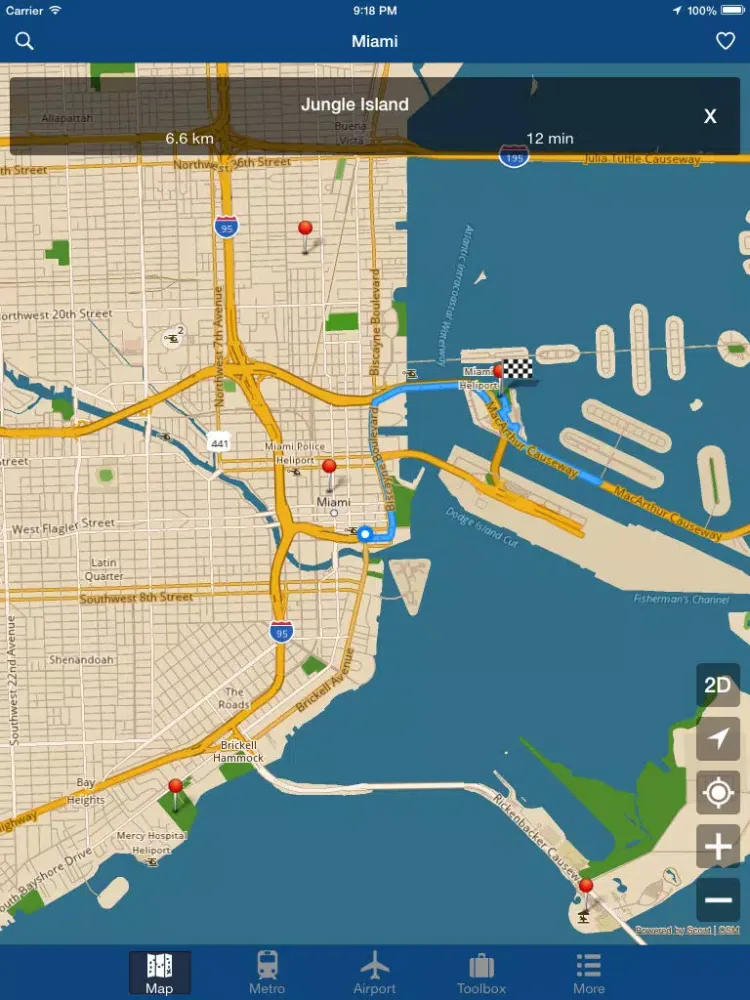Tangkapan skrin Miami Offline Map - City Metro Airport iPad 
