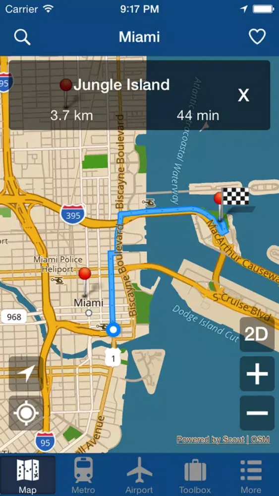 Tangkapan skrin Miami Offline Map - City Metro Airport