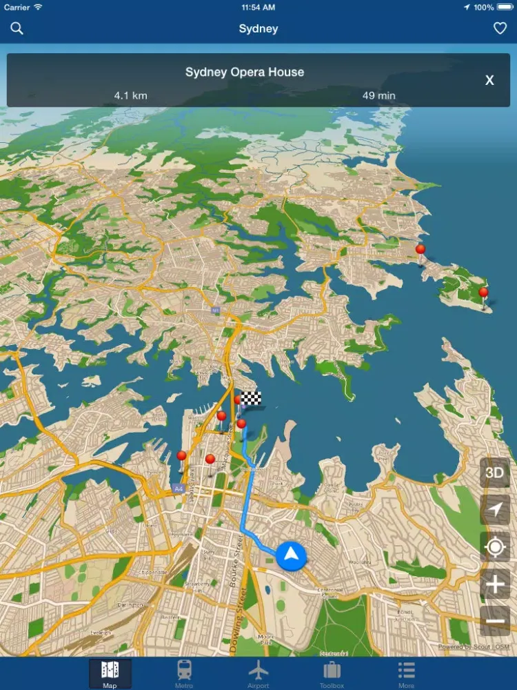 Sydney Offline Map - City Metro Airport iPad  Screenshots