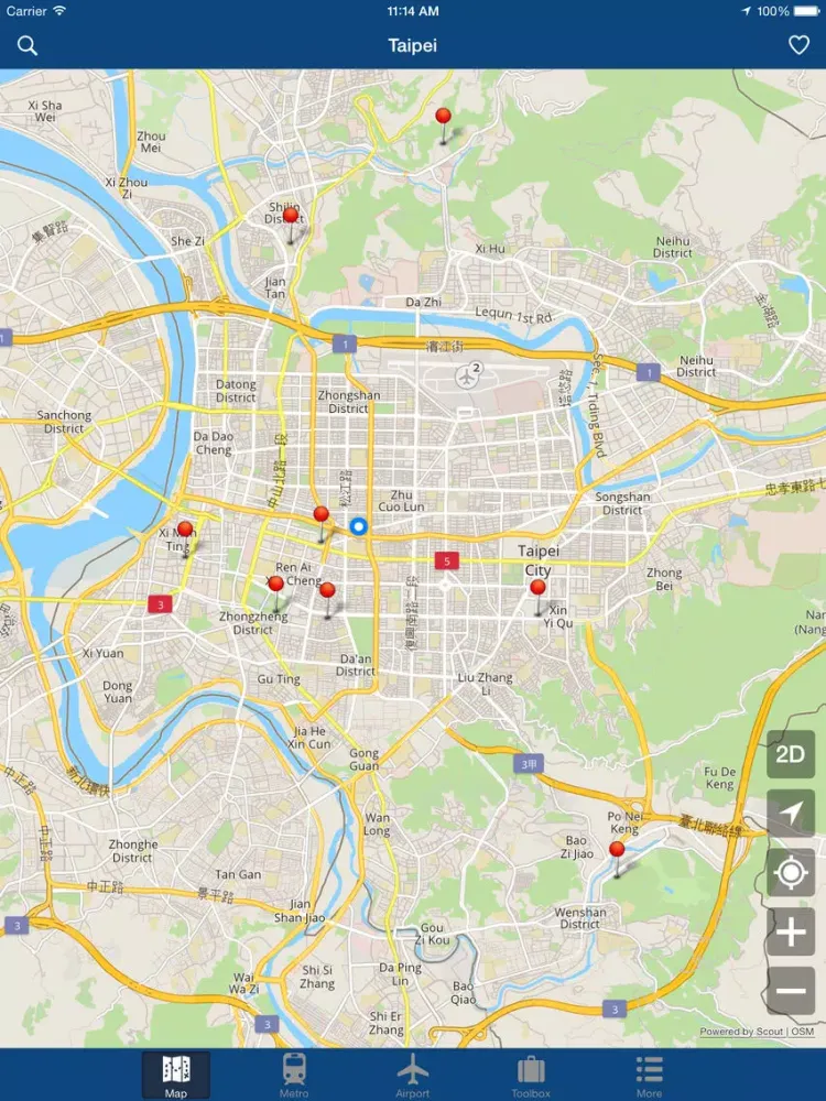 Captures d'écran de Taipei Offline Map - City Metro Airport iPad 