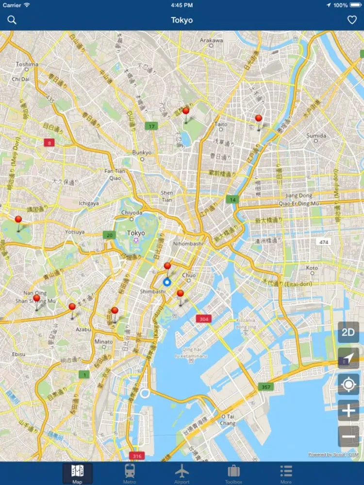 ภาพหน้าจอของ Tokyo Offline Map, Metro iPad 