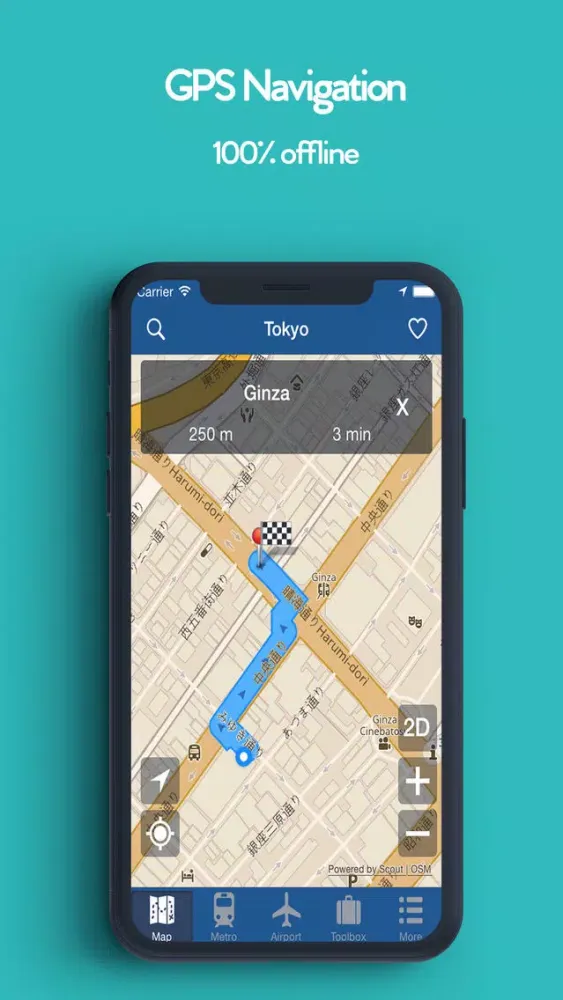 ภาพหน้าจอของ Tokyo Offline Map, Metro