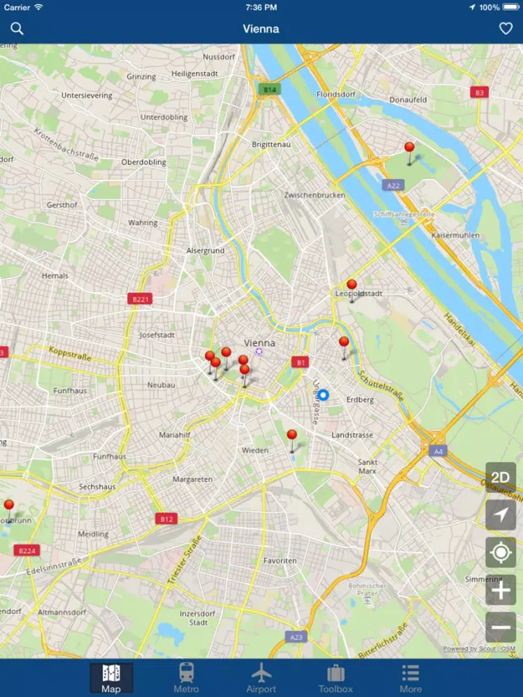 Vienna Offline Map - Metro iPad  Ekran Görüntüleri