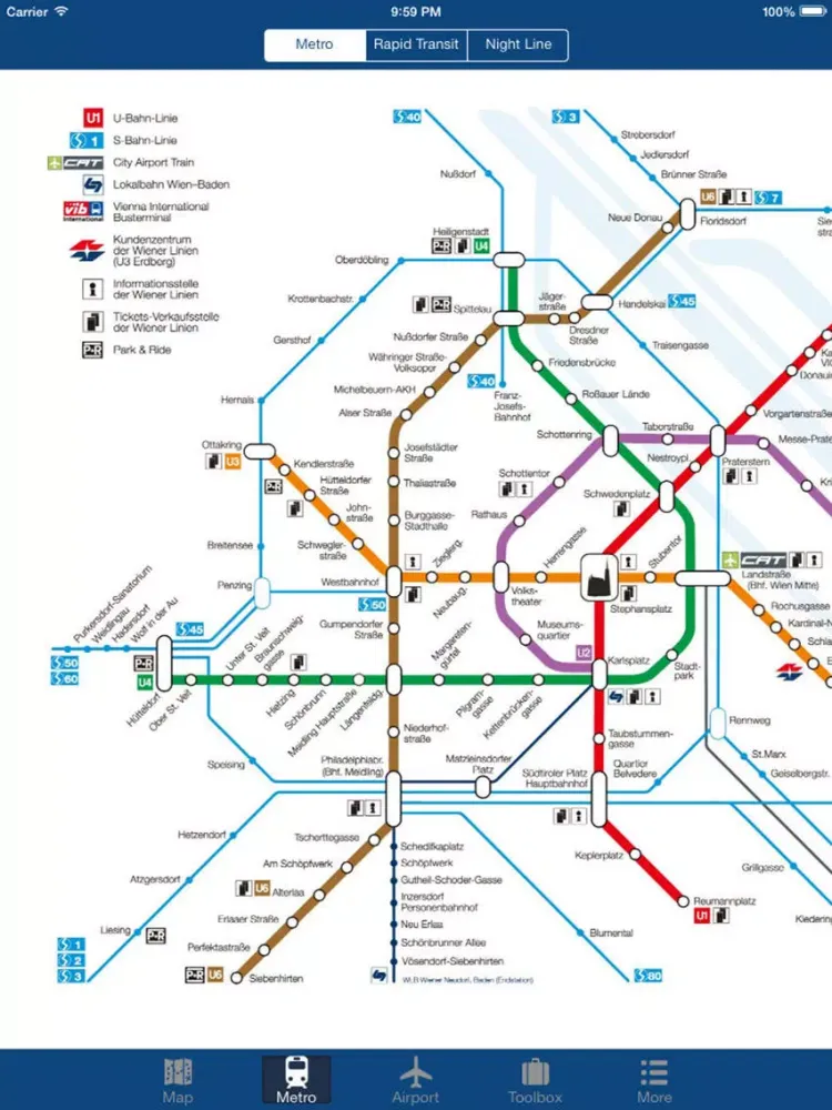 Vienna Offline Map - Metro iPad  Ekran Görüntüleri