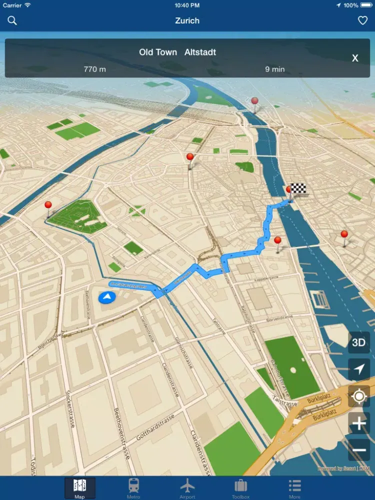 Zurich Offline Map - City Metro Airport iPad 应用截图