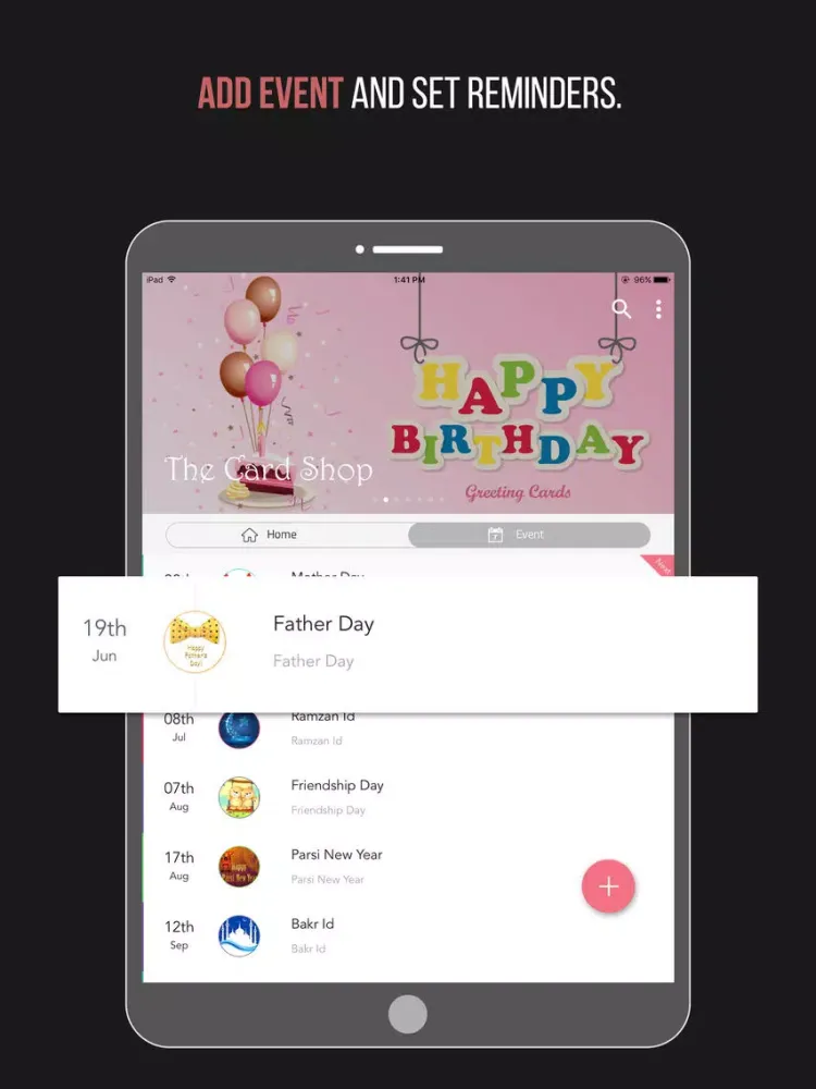 Birthday Cards : The Card Shop for all occasion iPad 应用截图