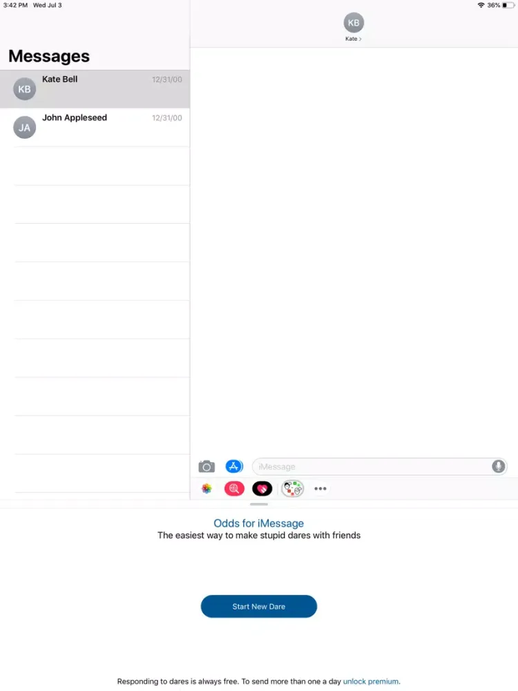Odds for iMessage iPad  سکرین شاٹس