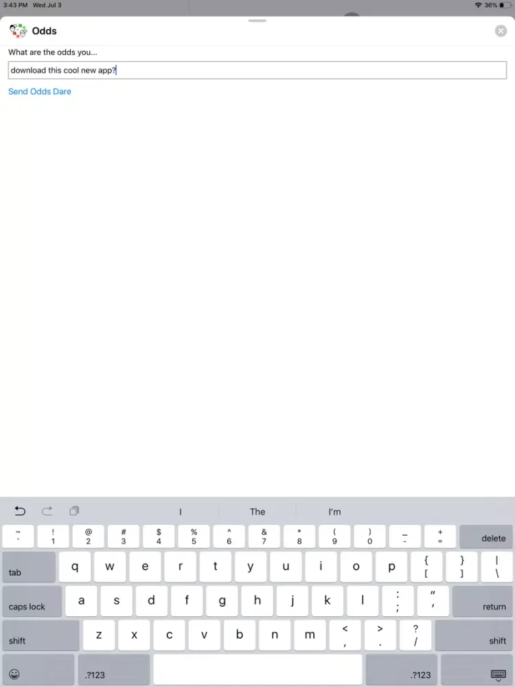 Odds for iMessage iPad  سکرین شاٹس