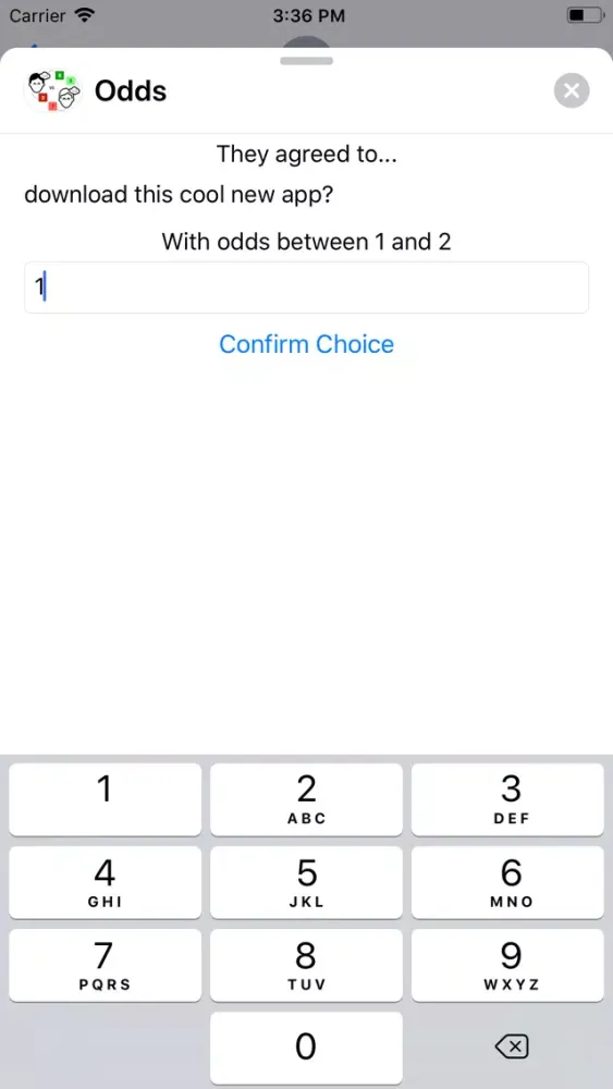 Odds for iMessage سکرین شاٹس