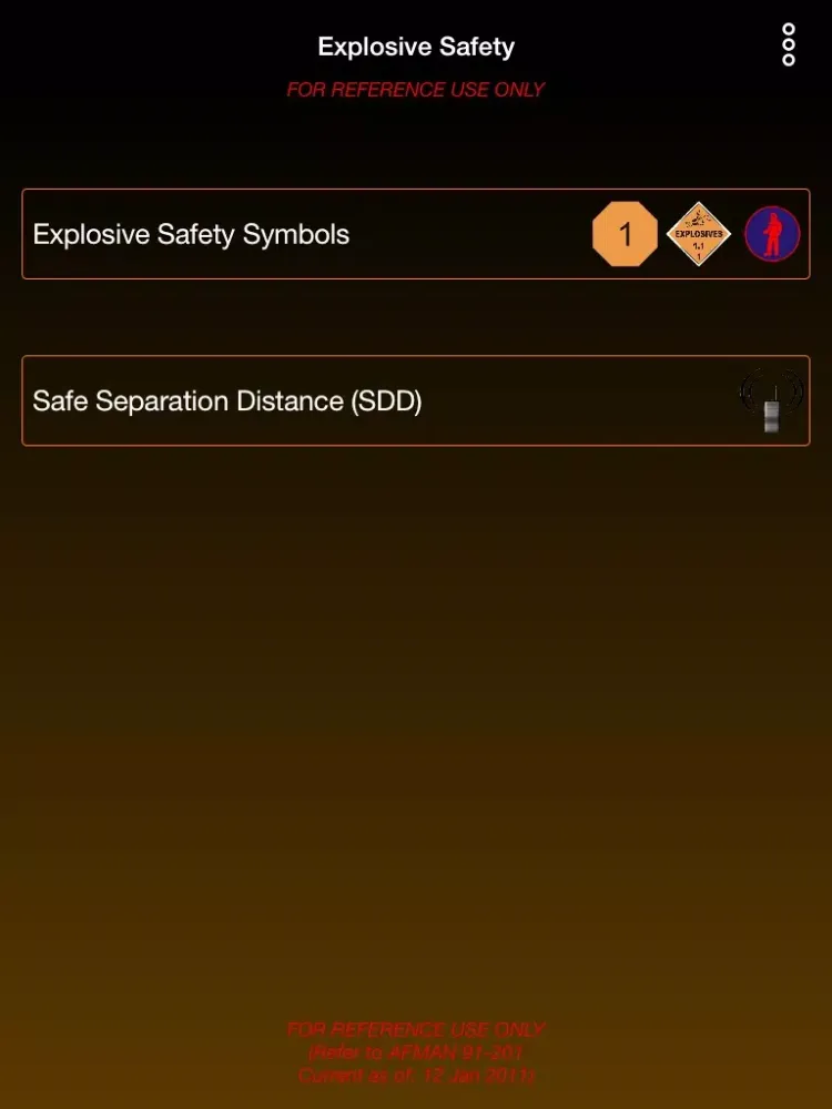 Capturas de tela do Explosive Safety iPad 
