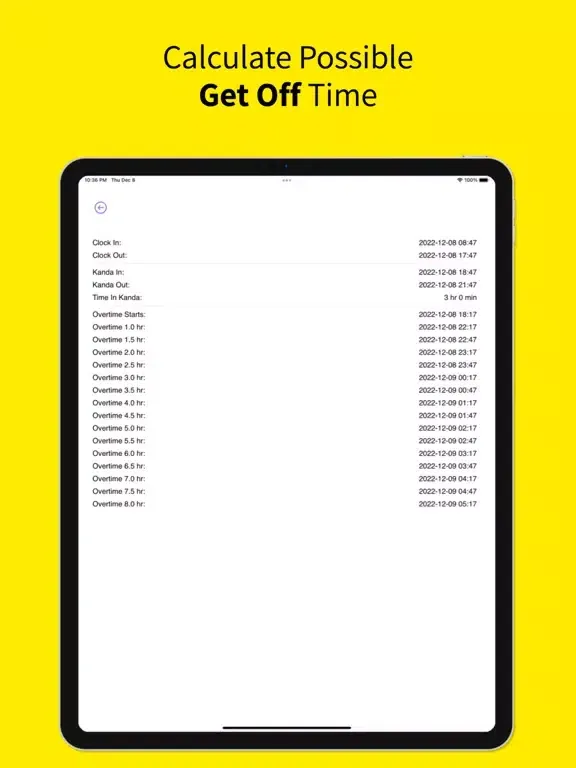 Zrzuty ekranu Bah-Soo Attendance Calculator iPad 