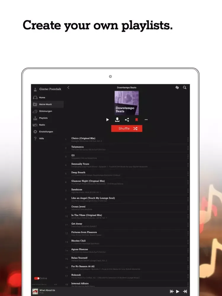 Capturas de tela do Xplore Music iPad 