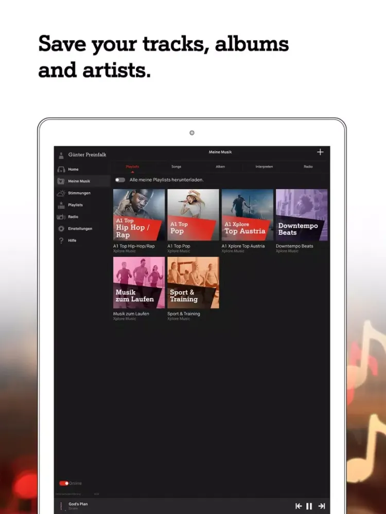 Capturas de tela do Xplore Music iPad 