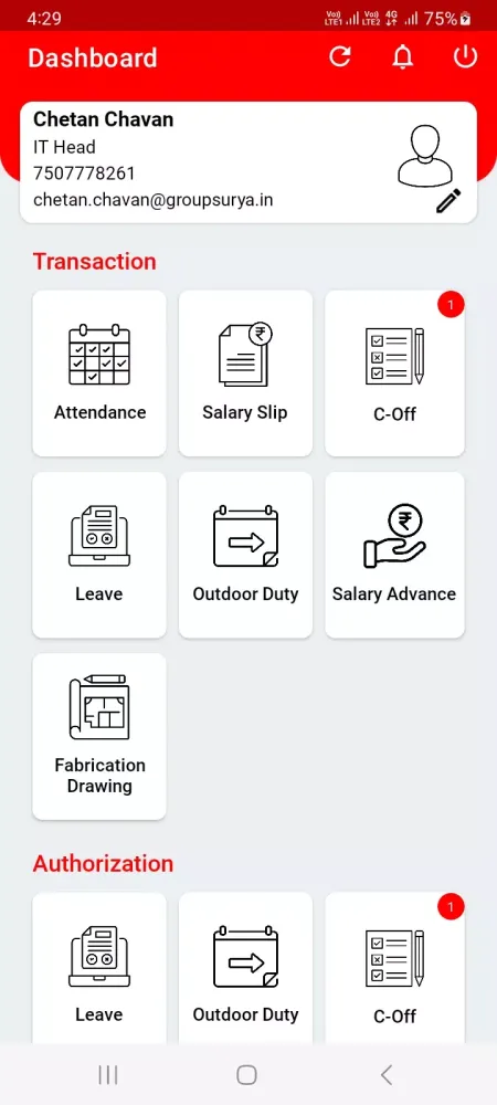 Ảnh chụp màn hình của GROUP SURYA