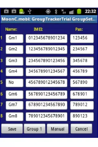 ภาพหน้าจอของ GroupTrackerTrial