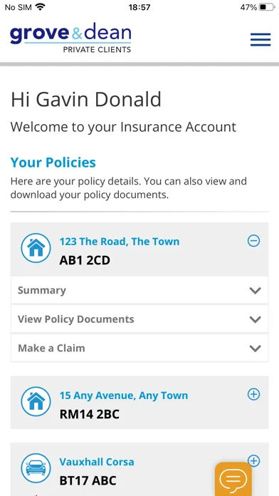 Zrzuty ekranu Grove and Dean Insurance