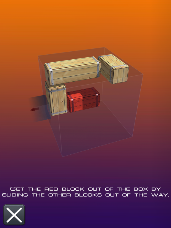 Ảnh chụp màn hình của Unblock Red Brick. 3D Space iPad 